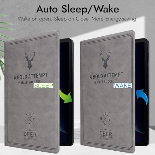 Image of Robustrion Cover for OnePlus Pad Go 2 12.1 inch Cover Case, Deer Cover Case for OnePlus Pad Go 2 Tablet Cover [Auto Sleep Wake Support] - Grey