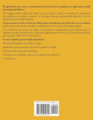 5500 Palabras más Usadas en Inglés: Aprender Inglés para Principiantes Fácilmente-Inglés para Adulto
