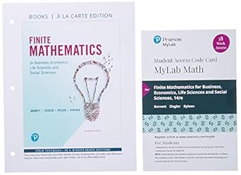 Amazon.com: Finite Mathematics for Business, Economics, Life Sciences ...