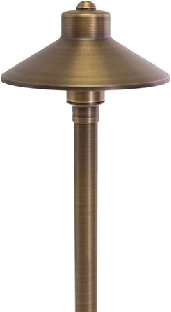 VOLT Flat Hat 12V Brass Path Light (7 