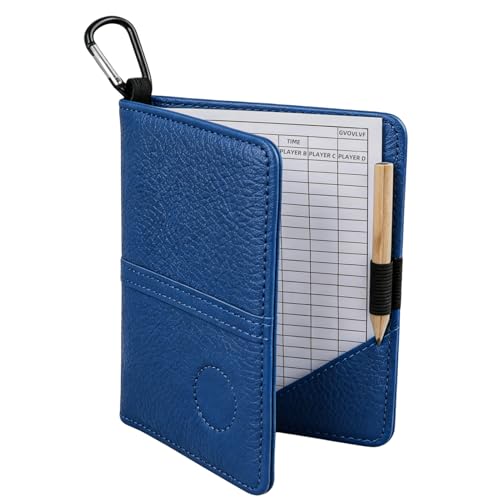 Leather Golf Scorecard Holder Set, Portable Pocket Golf Scor
