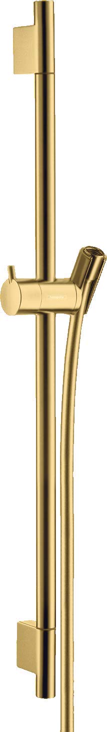 Hansgrohe Unica Shower Rail S Puro 65 Cm With Shower Hose, Polished Gold-Optic, 28632990