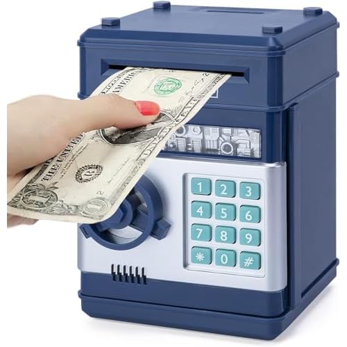 Refasy Piggy Bank Cash Coin Can ATM Bank Electronic Coin Money Bank…