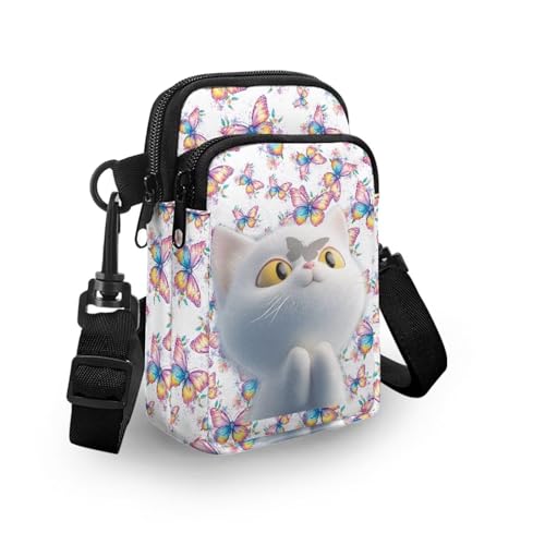 Messenger Bag, Mini Women's Crossbody Bags Adjustable Shoulder Strap Shoulder Bag, Phone Chest Bag Multi-Pocket3