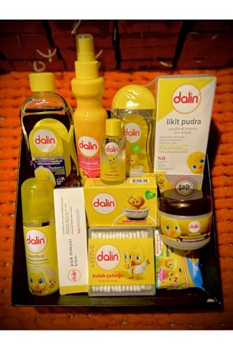 Yeni Doğan Bebek Banyo Bakım Seti (11 Parça Bebek Banyo Sepeti) Sarı