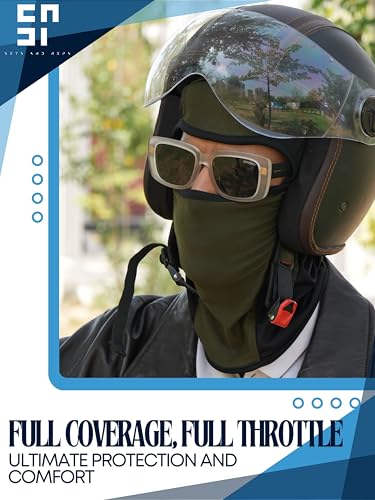 Image of inchPack of 2 Black & Blue Premium Face Mask for Bikers I Breathable Full Face Cover Balaclava for Men I Helmet Mask for Dust Protection