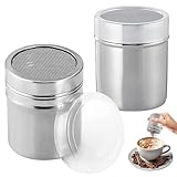 Griwuut - Salero de harina y azúcar, dispensador de polvo de acero inoxidable...