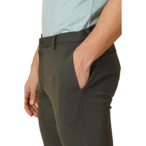 Image of Siea Casual Solid Khakis in Brown