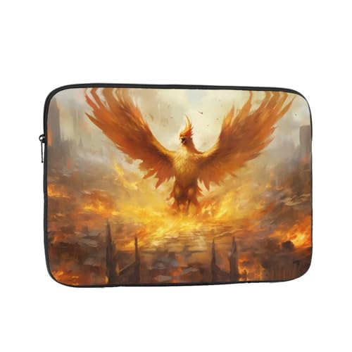 Red Flame Phoenix Laptop Sleeve Case 15 Inch Suitable For Notebook Computer Tablet Traveling Carrying Simple Case