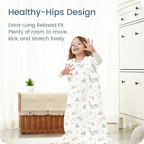 Image of Toddler Sleep Sack 2t-3t-4t, 1.0 TOG Sleep Sack with Sleeveless, Cozy Premium Baby Wearable Blanket with 2-Way Safe Zipper All Season Sleeping Bags, 1-Pack