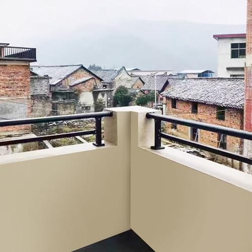 Ampia gamma di utilizzi: la nostra ringhiera per patio può essere utilizzata non solo come parapetto per portici, cortili, giardini, terrazze, balconi, tetti, parapetti per aumentare l'altezza e la protezione, ma può anche essere utilizzata come corrimano per scale interne ed esterne in cemento, cemento, marmo, gradini in pietra, ecc