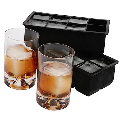 Bandejas de silicona para cubitos de hielo 21 celdas negro miniatura 1