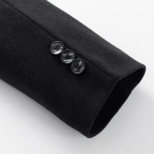 Men's Business Coat Long Blazer Jacket Casual Knit Sport Coat Regular Fit Suit Jackets Fall Outwear4