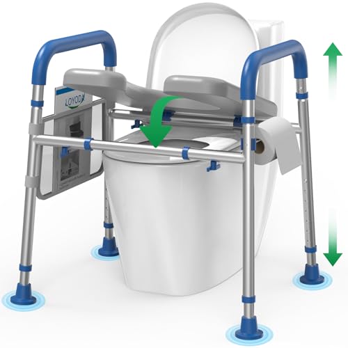 Loyoda Toilet Seat Risers for Seniors, Removable Padded Raised Toilet