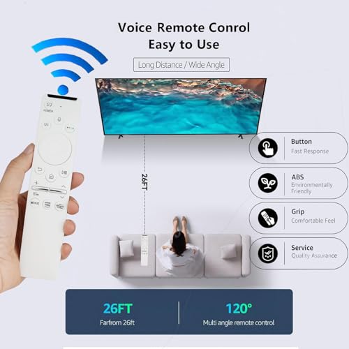 Télécommande vocale de rechange pour Smart TV Samsung UHD QLED - 6