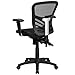 Flash Furniture Nicholas Mid-Back Transparent Black Mesh Multifunction Executive Swivel Ergonomic Office Chair with Adjustable Arms