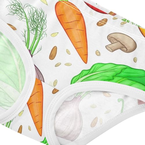 Colorful Vegetables Carrots White Girls Underwear Toddlers 2t Cotton Little Girl Panties Colorful Underpants Briefs4