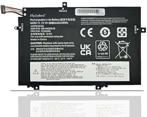 FlyZythrol L17C3P52 L17L3P52 laptop battery Compatible With Lenovo ThinkPad L480 L490 L580 L590 L14 L15 Gen 1 Gen 2 Series L17M3P53 L17M3P54 01AV463 01AV464 01AV465 01AV466 SB10K97610 SB10K97611 45Wh