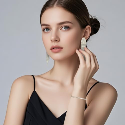 18K Gold Plated 3mm Cubic Zircon Classic Tennis Bracelets for Women 7 Inch2