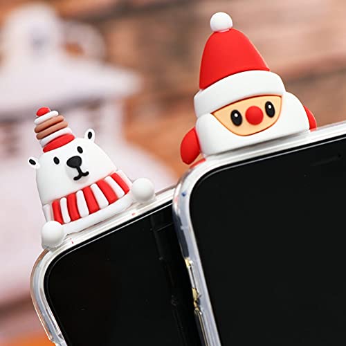 Yoedge Christmas Case For Apple Iphone 13 6.1" Shockproof Transparent Cover With Lovely 3D Deer Doll Patterns, Xmas Soft Slim Tpu Silicone Case, Santa Claus #TOP4
