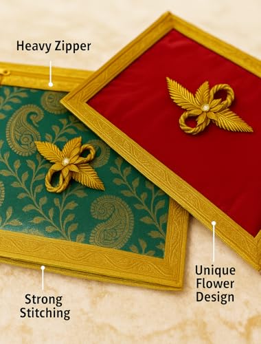 Image of RAAHII 5 Piece wedding gifting Transparent single saree cover with zip, Fancy suit packing plastic covers for sadi, clothes bags, kurti for wardrobe storage organizer (With Flower)