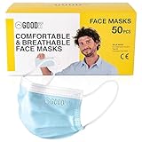 Good Mask Co. Good Comfort KN95, Disposable KN95, Folding, Comfortable, Bulk Face Masks (50 Pcs Blue)