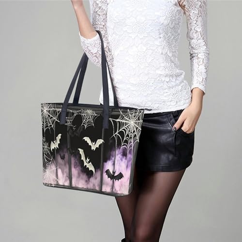 Bolso tote satchel de PU para mujer con asas miniatura 3