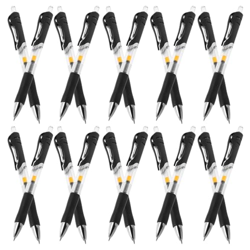 WEKAMOS 50 Piezas Bolígrafos de Gel Negro Punta Fina Rápido Secado Agarre Ergonómico para Estudiantes Oficina Exámenes Firmas Escritura Suave Portátil