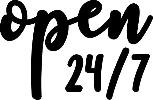 Syfkin Wooden Open 24/7 Sign Decor, Wall Mount Rustic Modern