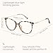 Gaoye Blue Light Blocking Glasses - Trending Round TR90 Frames, Metal Arms, UV400 Protection - Matching Soft Case