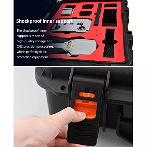 Image of Careflection Waterproof Hard Carrying Abs Double Layer Case-Can Hold Tablets,Landing Pad,Tablet Holder and Other DJI Accessories for DJI Mavic Air 2 / Air 2S (Abs), Black