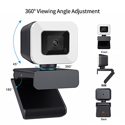 lifcasual Câmera da Web com foco automático 4K Webcam USB sem driver com microfone de redução de ruí