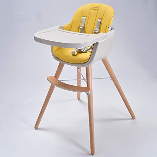 JPVGIA Trona Moderna para Niños 4-en-1, Mesa De Comedor Y Silla Multifunción De Madera Maciza, Cojín De Alimentación para Bebés Silla De Aprendizaje Silla para Niños Y Asiento Elevador