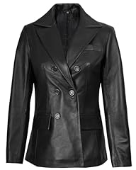 Breanna Leather Blazer - Black