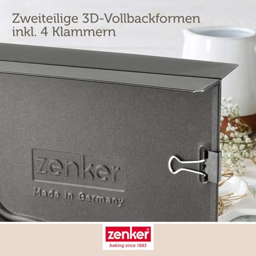 Foto von Zenker Osterlamm und Hase Backformen zu Ostern – 900 & 600 ml Füllvolumen – 3D Kuchenformen mit Häschen und Lämmchen als Motiv zum Backen – Leckere Osterdeko
