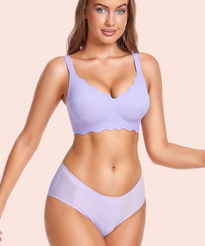 Gailife Sutiã de renda sem aro sem aro para mulheres com suporte ajustável cruzado nas costas sutiã