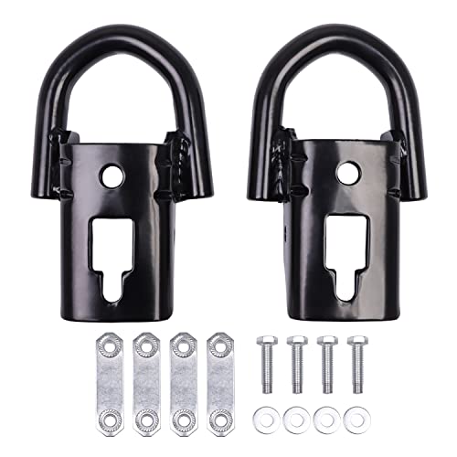 Elitewill 2 Pcs Black Front Bumper Tow Hooks Shackles Compatible With Ford F150 2009-2019 Superduty Trucks Replace Fl3Z-17N808-A #TOP6