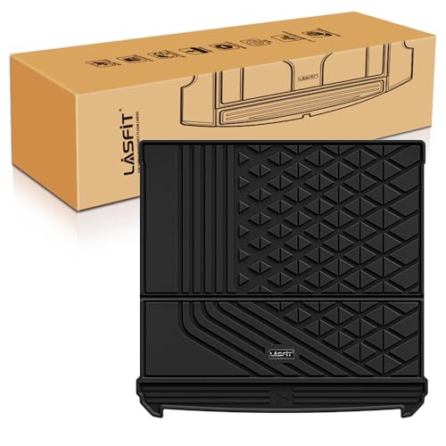 Image of LASFIT Cargo Mat for BMW iX 2022-2026 xDrive45 xDrive50 xDrive60 M60 M70 | All Weather TPE Custom Fit Cargo Trunk Mat Liner Accessories, Black