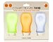 COMFY TRAVEL Silicone Bottles Set of 3 x 3 oz., Quality BPA Free Silicone, Leak Proof, Squeezable, Easy Clean & Refill, TSA Approved, Perfect Tubes Set for Toiletry Kits, Carry-on Luggage