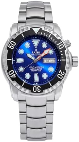 FreeDiver Reloj de buceo con helio seguro cristal de zafiro analógico japonés automático reloj de buzo resistente