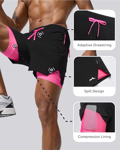 Image of maamgic Men's Athletic Running Shorts with Liner Ultra Lightweight Workout Shorts 5 inch / 7 inch