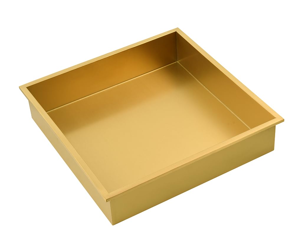 Hornacina de Ducha a Empotrar 30x30x10 cm | Acabado Dorado | Estante de Pared para Baño | Diseño Moderno y Resistente | EUROSANIT