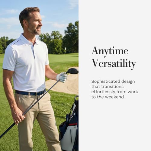 Camiseta polo para hombre Cole Haan Trafton de golf, tela ligera con estiramiento 4 vías, gestión de humedad y costuras contrastantes miniatura 6