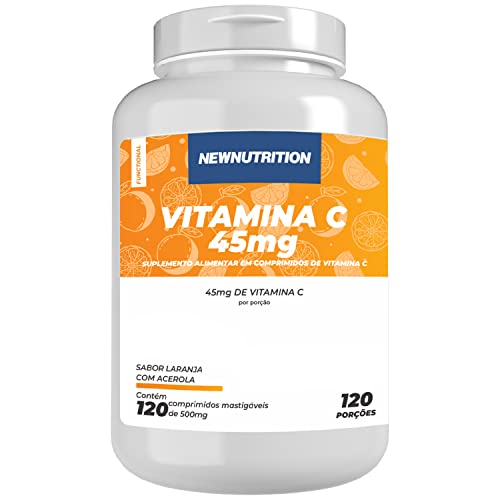 Vitamina C - 120 Comprimidos Mastigáveis Laranja com Acerola - NewNutrition, Newnutrition