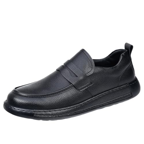 Men's Breathable Driving Loafers Slip On Casual Leather Shoes Soft Sole Lazy Style Versatile Spring Shoes