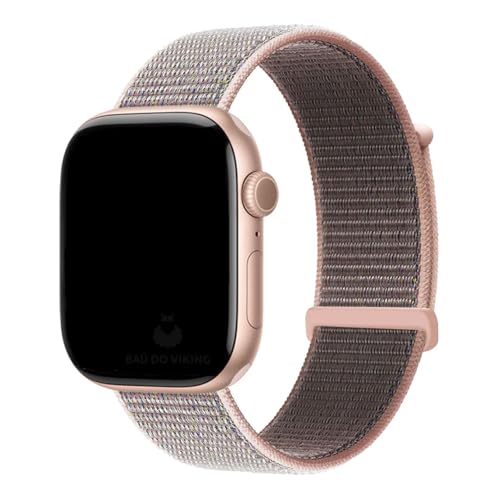 Pulseira Nylon Loop Esportiva, compatível com Apple Watch (Rosa Areia, 38/40/41)