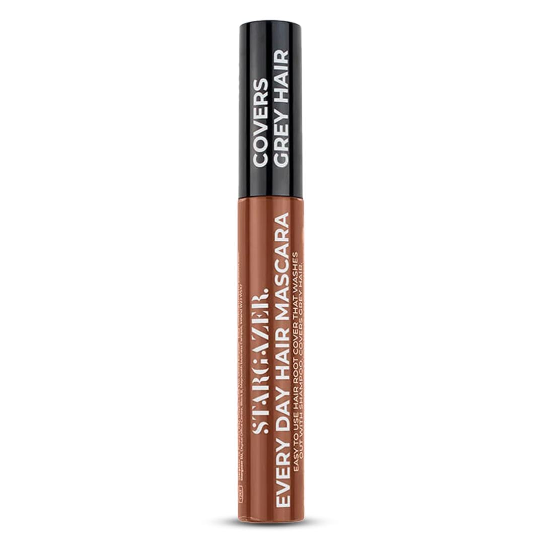 Stargazer Everyday Brown Hair Mascara - Temporary Root Touch-Up & Grey Coverage - Washable Hair Colour Wand - Cruelty-Free