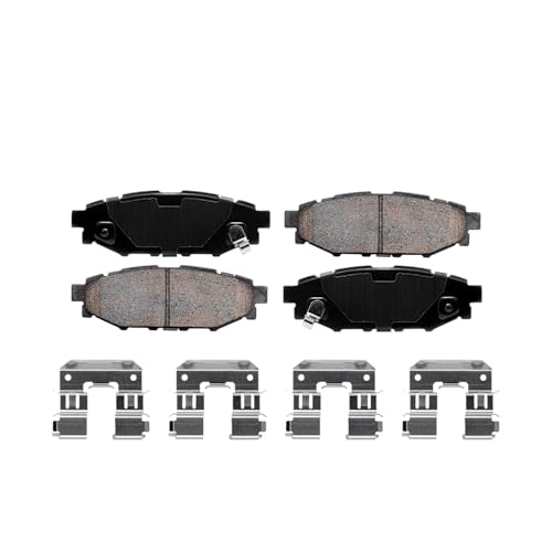 Image of Detroit Axle - Rear Brake Kit for Subaru Forester Impreza Legacy Outback BRZ WRX, Drilled and Slotted Disc Brake Rotors Ceramic Brakes Pads Replacement : 11.26 inch inch Rotor