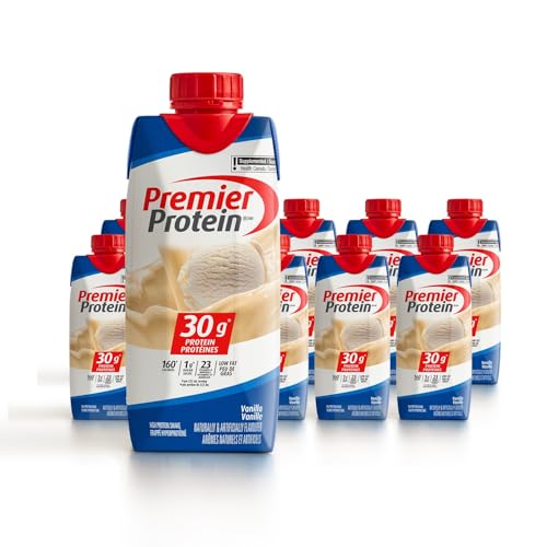 Premier Protein - Premier Protein Protein Shake, Vanilla, 30g Protein, 1g Sugar, 11 fl oz Pack of 10