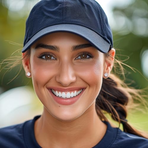 ChicSilver 925 Sterling Silver Stud Earrings Hypoallergenic Baseball/Soccer Earrings Gifts for Women Men Player Fan2